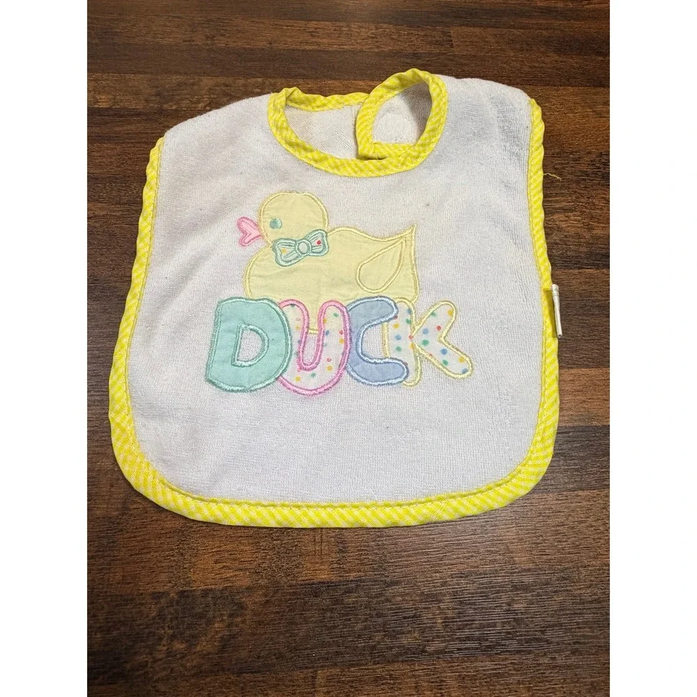 Vintage lot of baby bibs.  Camo, duck.